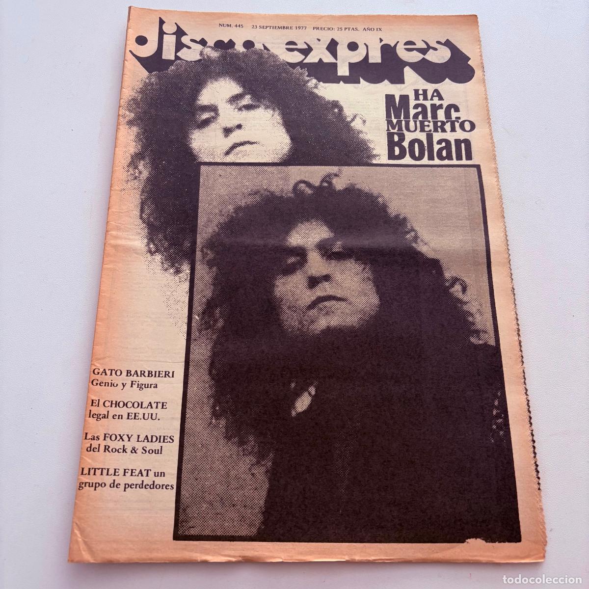 Revistas de m&uacute;sica: REVISTA PERIODICO DISCO EXPRES N&ordm; 445 BOLAN