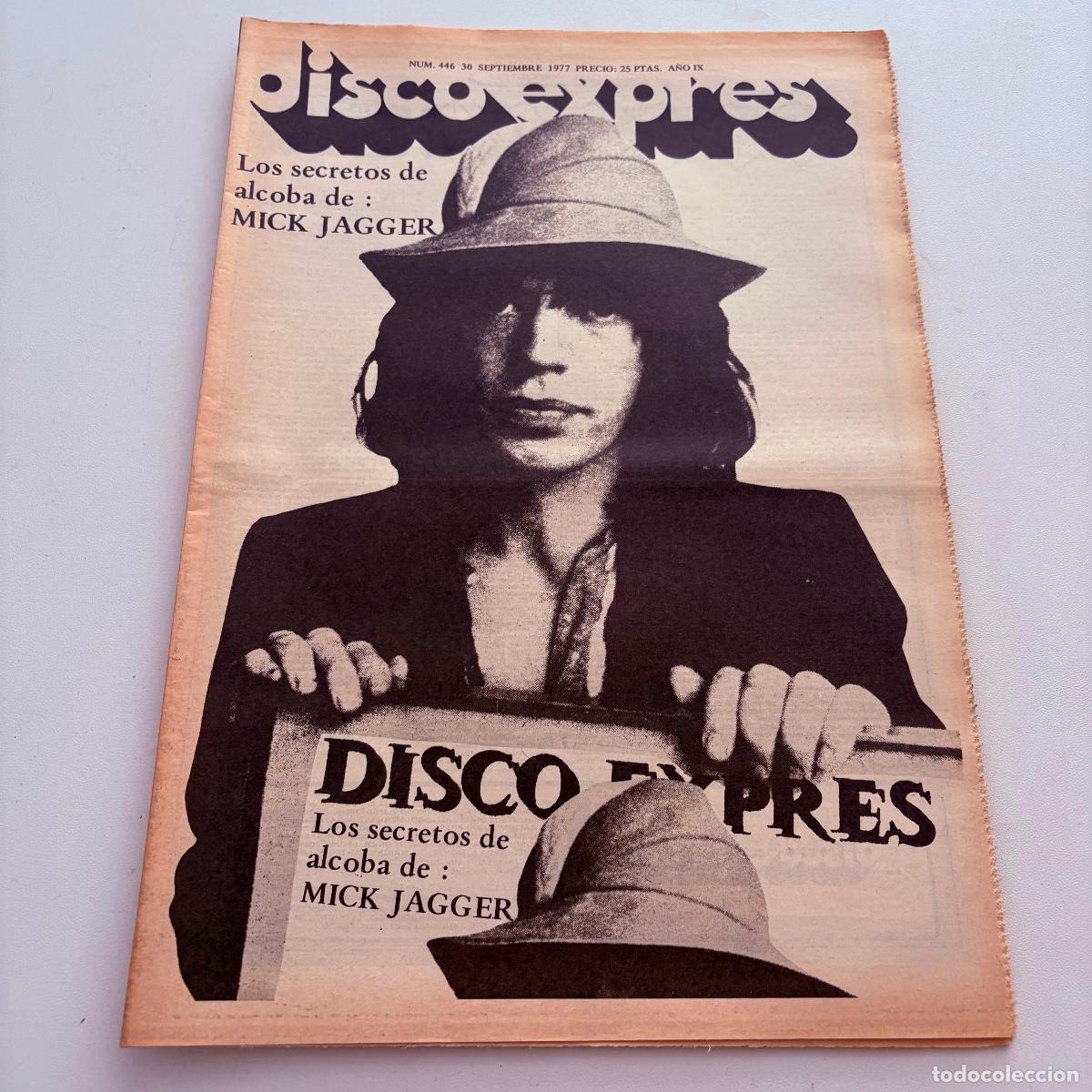 Revistas de m&uacute;sica: REVISTA PERIODICO DISCO EXPRES N&ordm; 446 MICK JAGGER