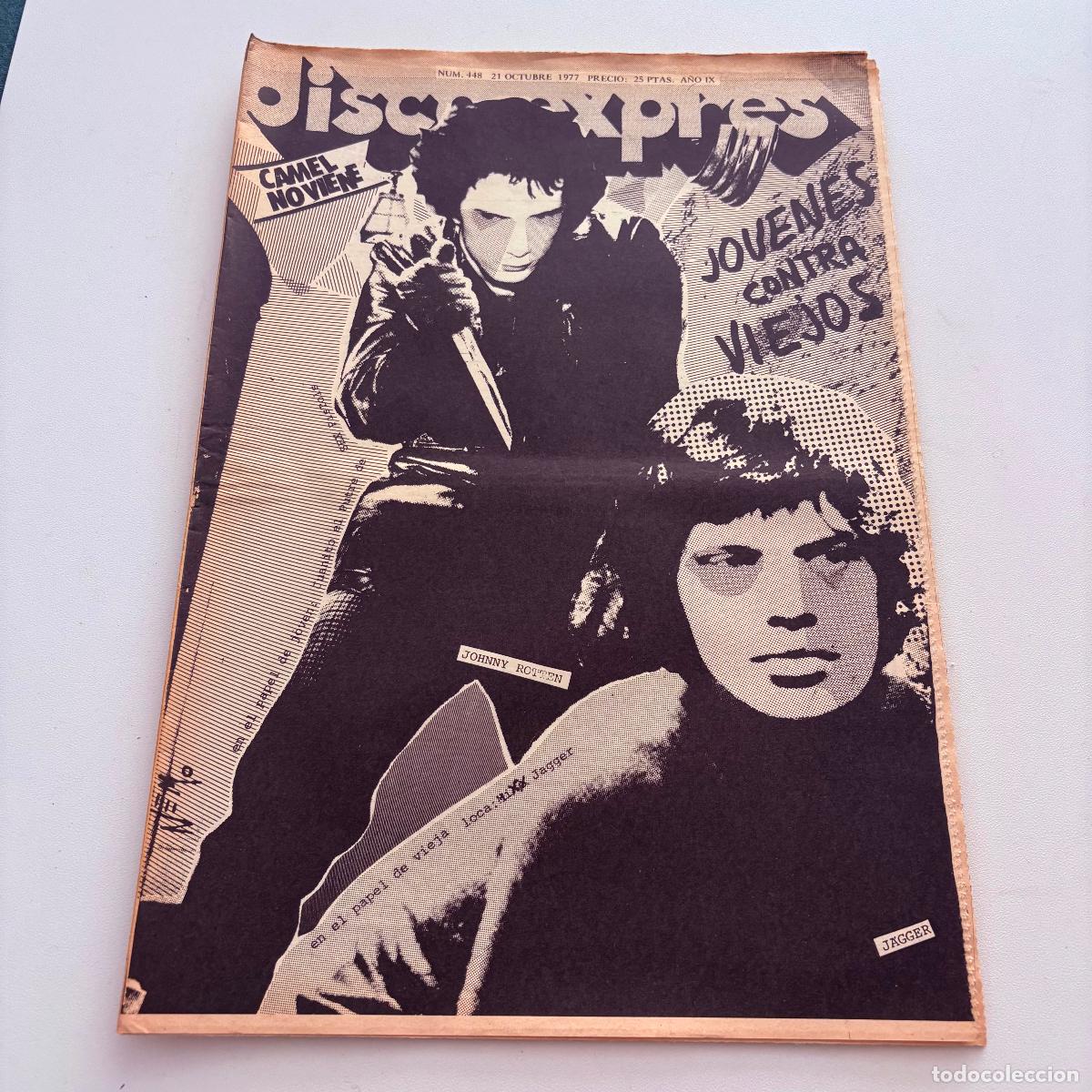 Magazines de musique: REVISTA PERIODICO DISCO EXPRES N&ordm; 448 SEX PISTOLS CAMEL