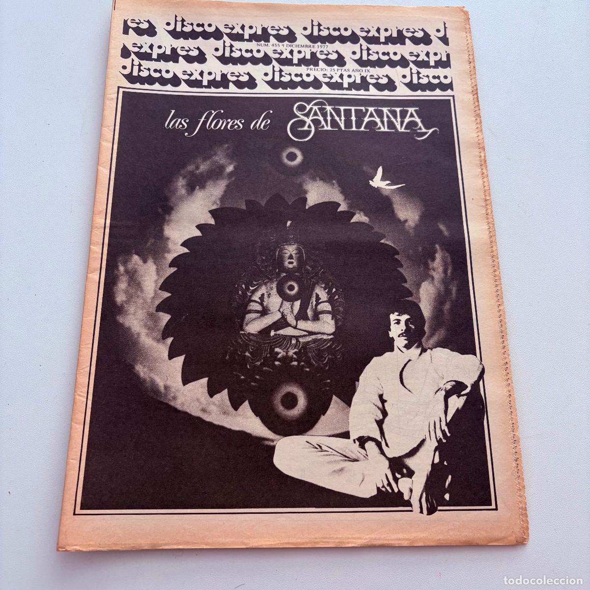 Magazines de musique: REVISTA PERIODICO DISCO EXPRES N&ordm; 455 SANTANA