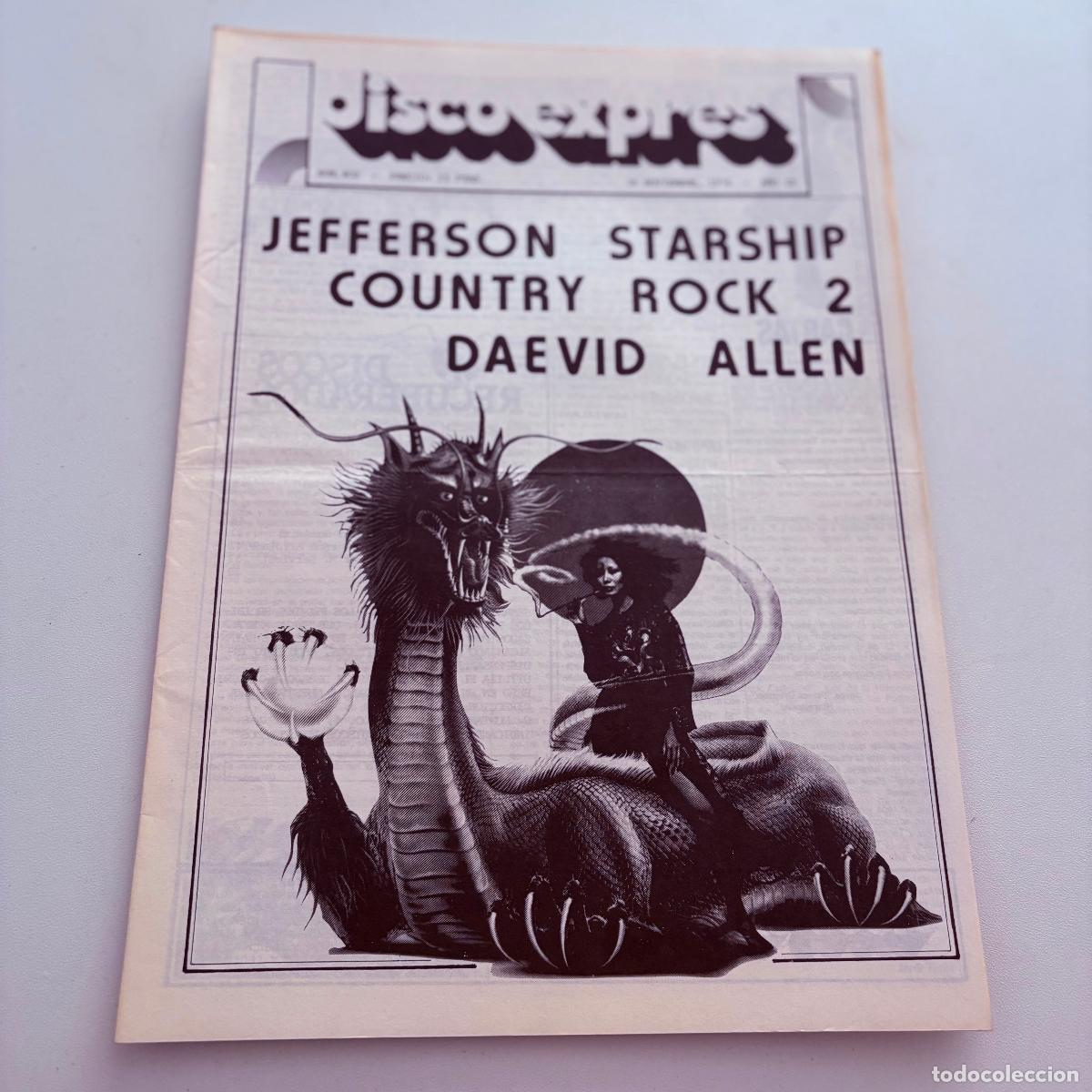Magazines de musique: REVISTA PERIODICO DISCO EXPRES N&ordm; 402 JEFFERSON STARSHIP DAEVID ALLEN