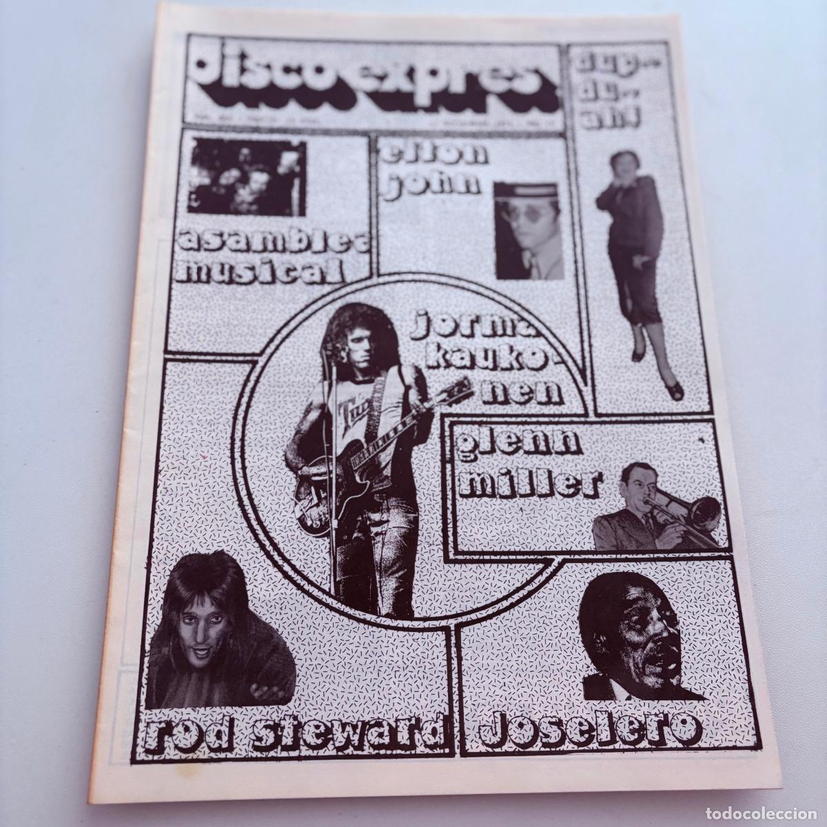 Revistas de m&uacute;sica: REVISTA PERIODICO DISCO EXPRES N&ordm; 405 ELTON JOHN GLENN MILLER ROD STEWARD