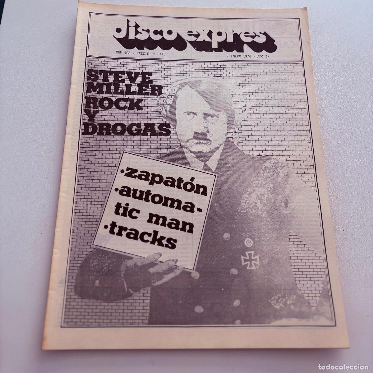 Revistas de m&uacute;sica: REVISTA PERIODICO DISCO EXPRES N&ordm; 408 STEVE MILLER