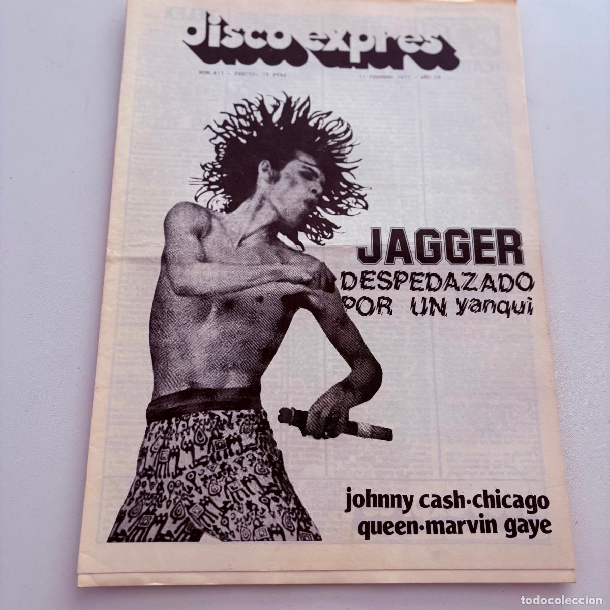 Revistas de m&uacute;sica: REVISTA PERIODICO DISCO EXPRES N&ordm; 413 MICK JAGGER QUEEN JOHNNY CASH CHICACO
