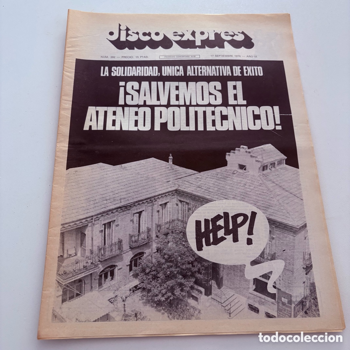 Revistas de m&uacute;sica: REVISTA PERIODICO DISCO EXPRES N&ordm; 392