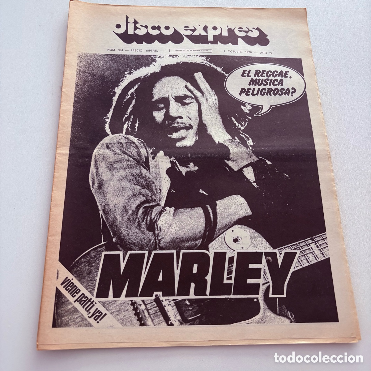 Revistas de m&uacute;sica: REVISTA PERIODICO DISCO EXPRES N&ordm; 394 BOB MARLEY