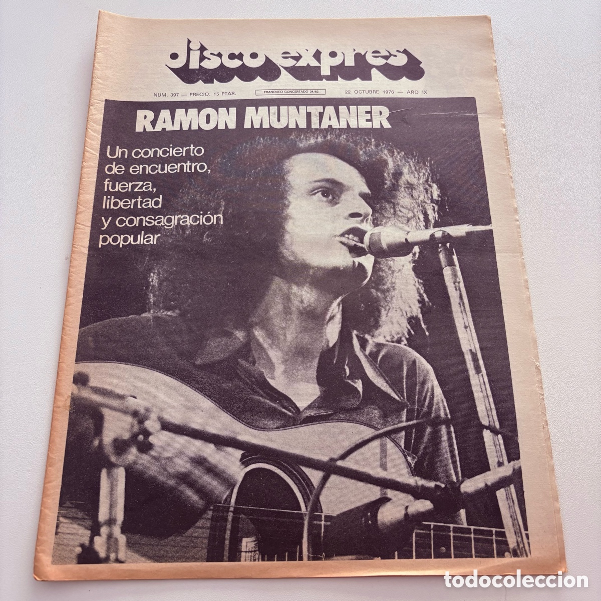 Revistas de m&uacute;sica: REVISTA PERIODICO DISCO EXPRES N&ordm; 397 RAMON MUNTANER
