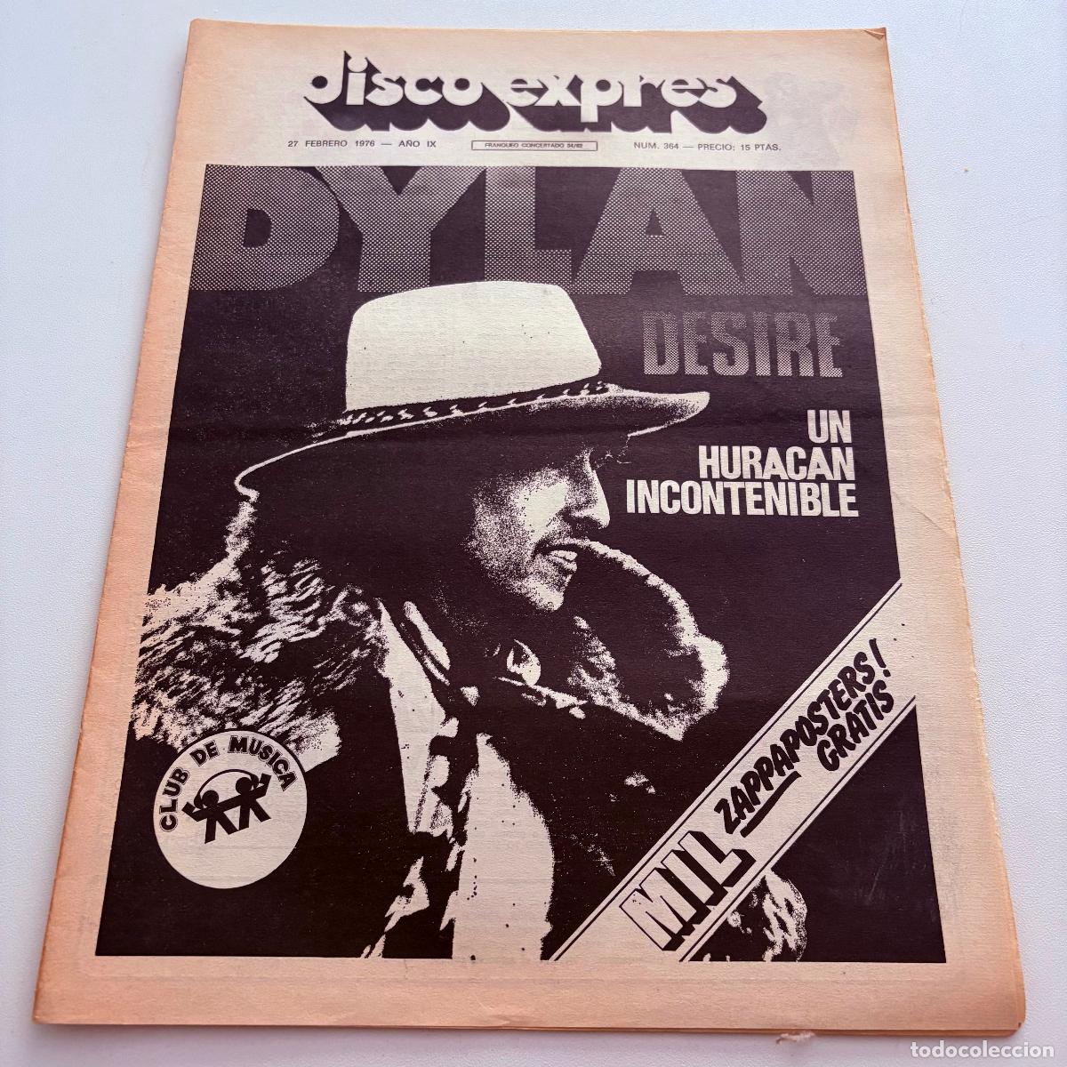 Musikzeitschriften: REVISTA PERIODICO DISCO EXPRES N&ordm; 364 BOB DYLAN