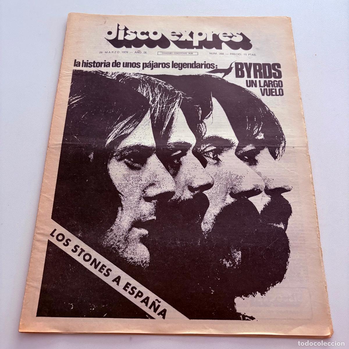 Musikzeitschriften: REVISTA PERIODICO DISCO EXPRES N&ordm; 368 THE BYRDS ROLLING STONES