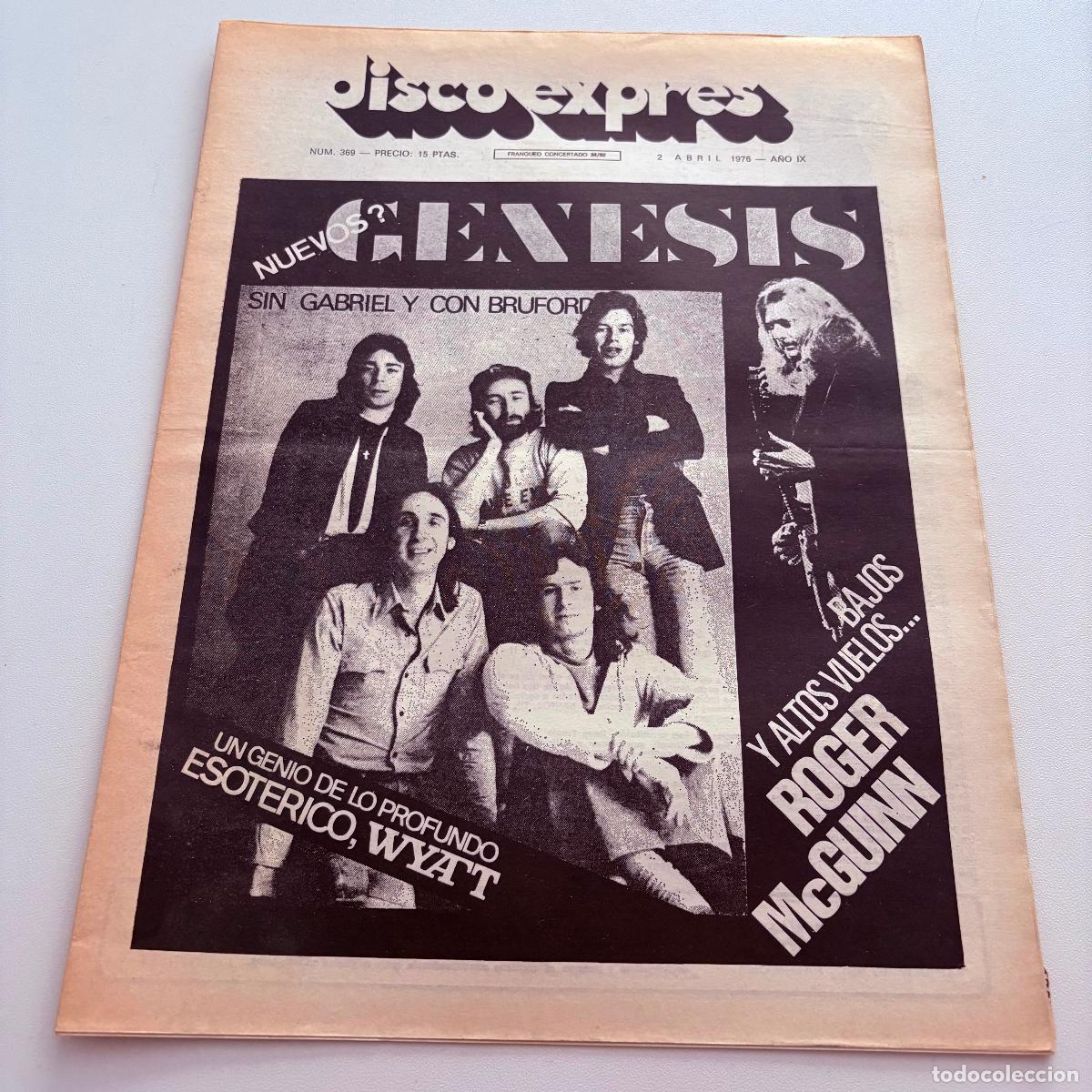 Musikzeitschriften: REVISTA PERIODICO DISCO EXPRES N&ordm; 369 GENESIS