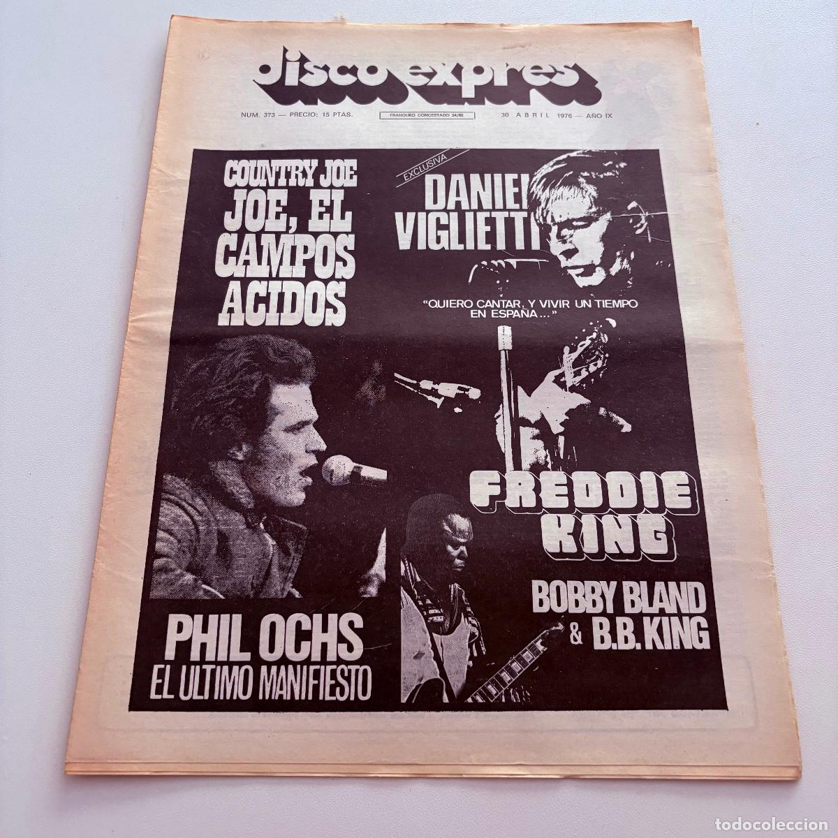 Revistas de m&uacute;sica: REVISTA PERIODICO DISCO EXPRES N&ordm; 373 PHIL OCHS FREDDIE KING DANIEL VIGLIETTI