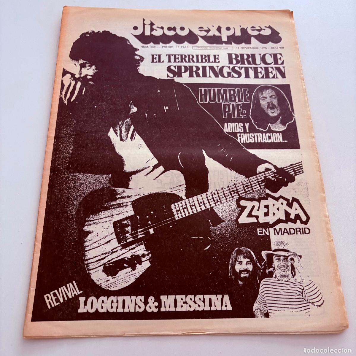 Revistas de m&uacute;sica: REVISTA PERIODICO DISCO EXPRES N&ordm; 350 BRUCE SPRINGSTEEN