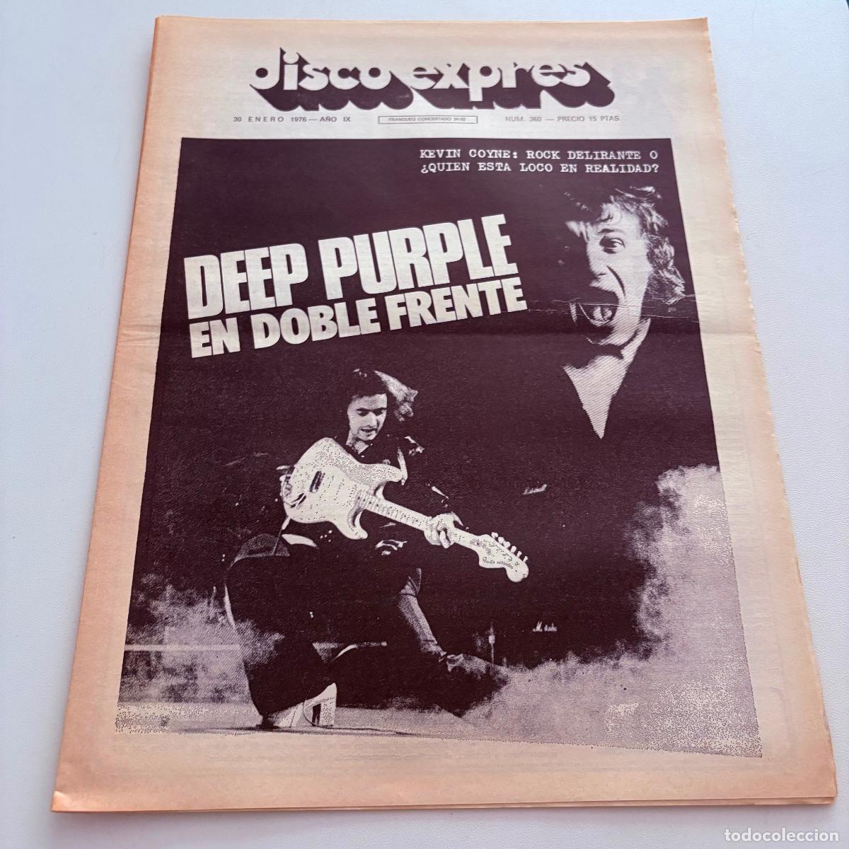 Revistas de m&uacute;sica: REVISTA PERIODICO DISCO EXPRES N&ordm; 360 DEEP PURPLE