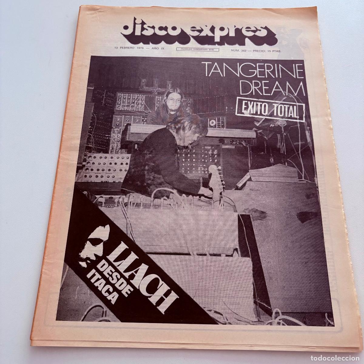 Revistas de m&uacute;sica: REVISTA PERIODICO DISCO EXPRES N&ordm; 362 TANGERINE DREAM