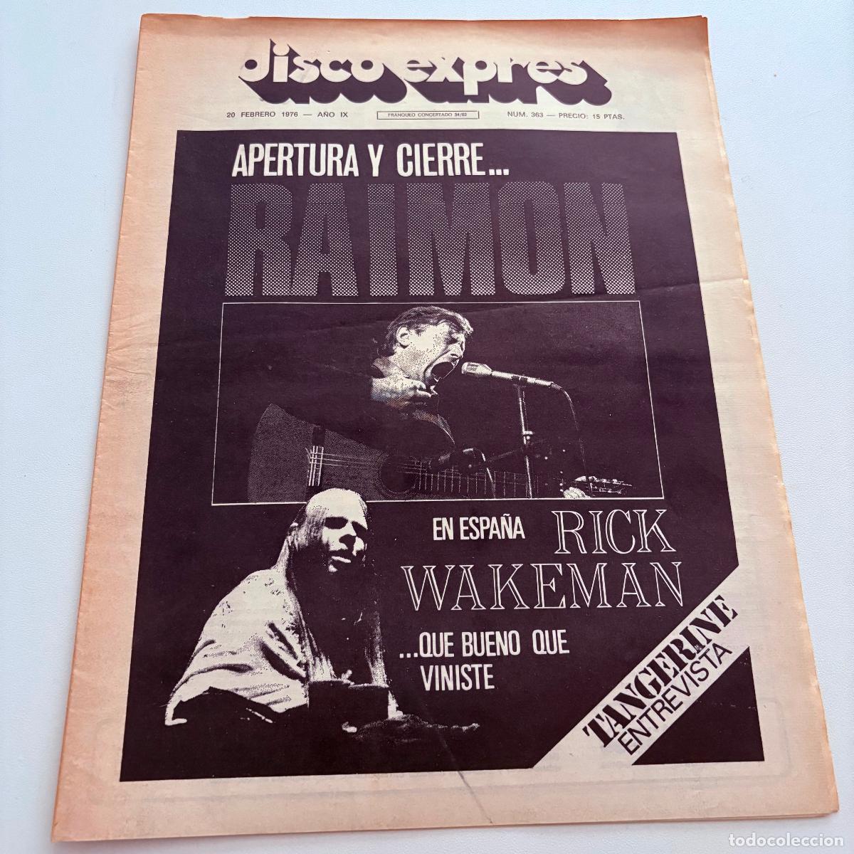 Revistas de m&uacute;sica: REVISTA PERIODICO DISCO EXPRES N&ordm; 363