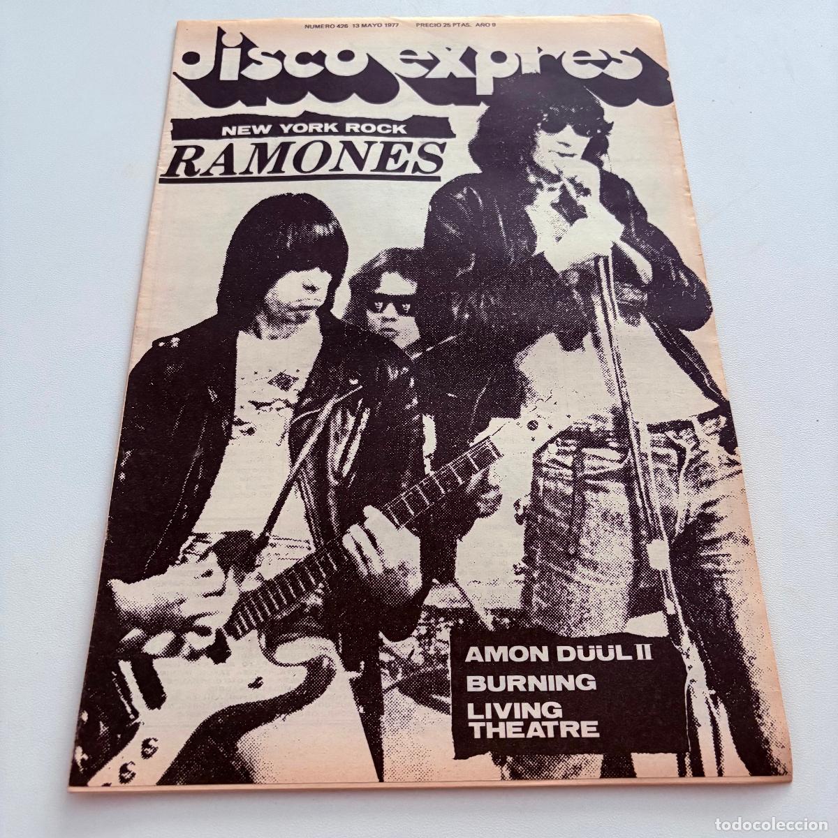 Revistas de m&uacute;sica: REVISTA PERIODICO DISCO EXPRES N&ordm; 426 THE RAMONES BURNING