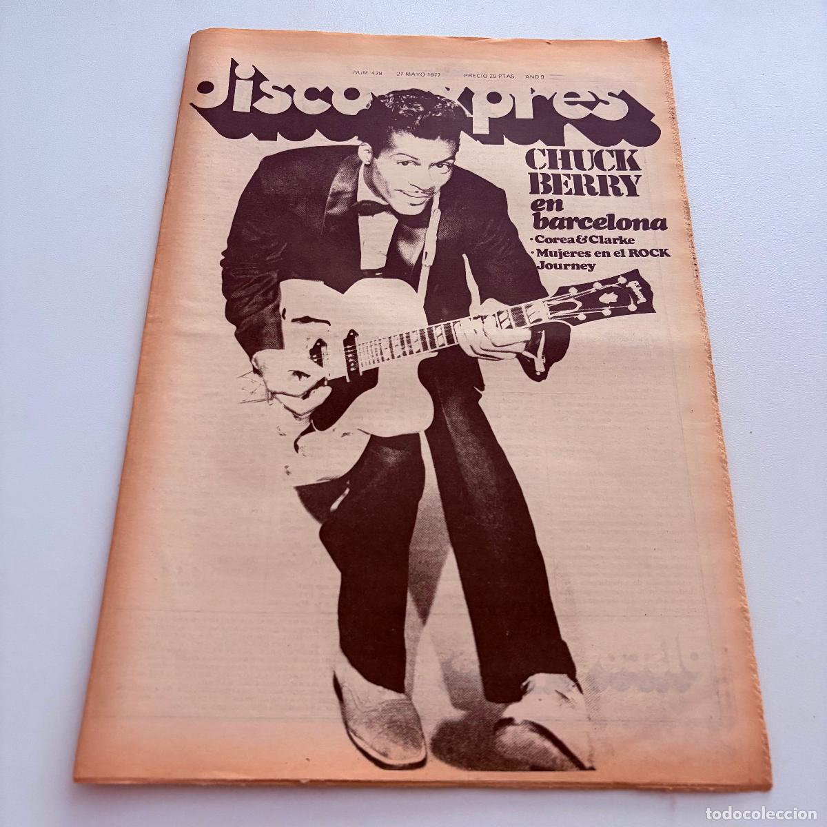 Revistas de m&uacute;sica: REVISTA PERIODICO DISCO EXPRES N&ordm; 428 CHUCK BERRY