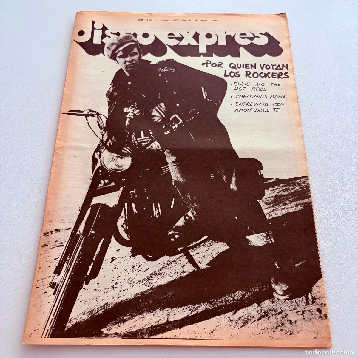 Revistas de m&uacute;sica: REVISTA PERIODICO DISCO EXPRES N&ordm; 430 EDDIE AND THE HOT RODS THELONIUS MONK