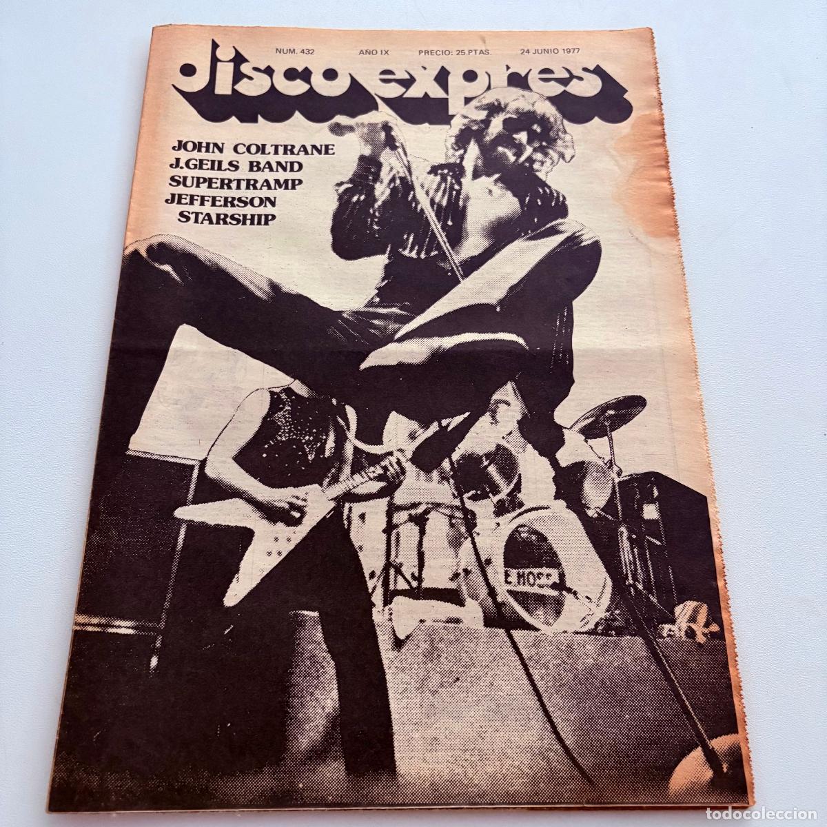 Revistas de m&uacute;sica: REVISTA PERIODICO DISCO EXPRES N&ordm; 432 SUPERTRAMP JOHN COLTRANE