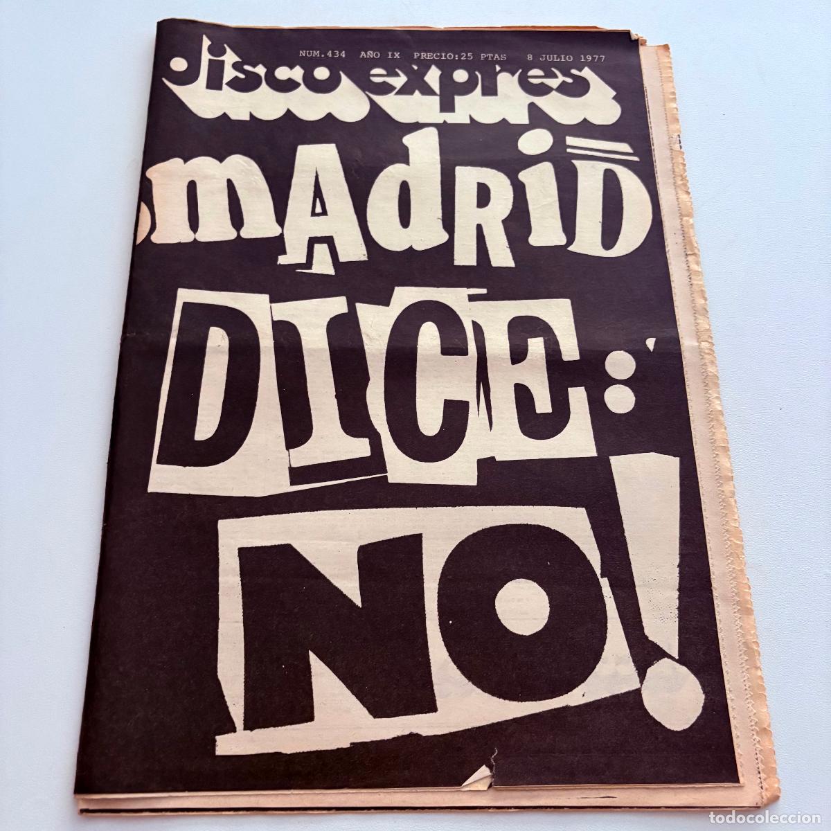 Revistas de m&uacute;sica: REVISTA PERIODICO DISCO EXPRES N&ordm; 434 MADRID