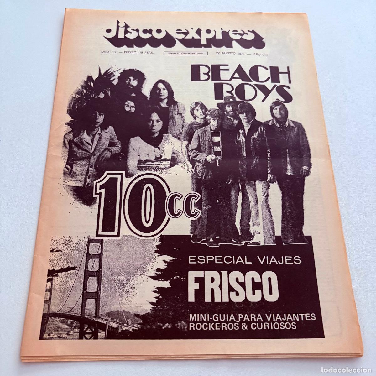 Revistas de m&uacute;sica: REVISTA PERIODICO DISCO EXPRES N&ordm; 338 THE BEACH BOYS