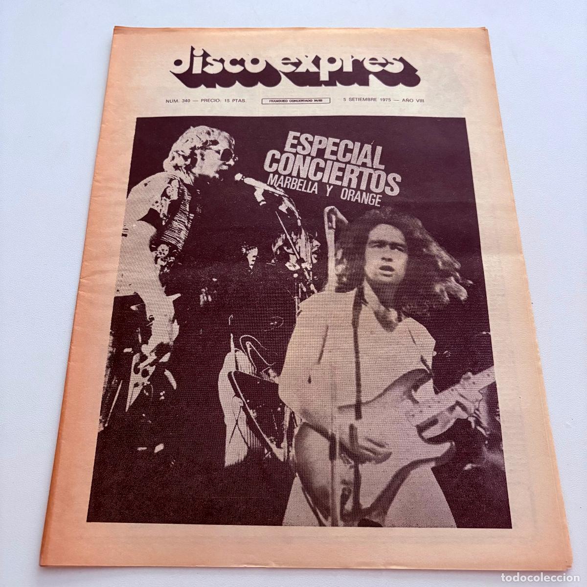Revistas de m&uacute;sica: REVISTA PERIODICO DISCO EXPRES N&ordm; 340