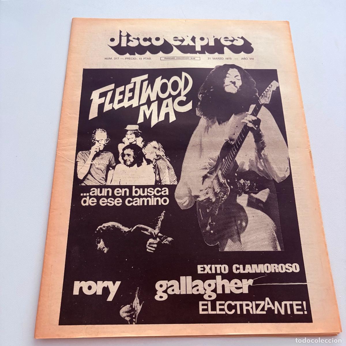 Revistas de m&uacute;sica: REVISTA PERIODICO DISCO EXPRES N&ordm; 317 FLEETWOOD MAC