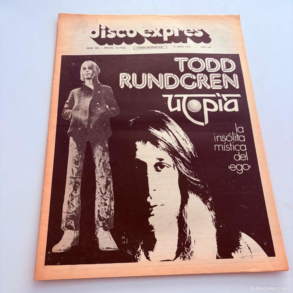 Revistas de m&uacute;sica: REVISTA PERIODICO DISCO EXPRES N&ordm; 319 PINK FLOYD