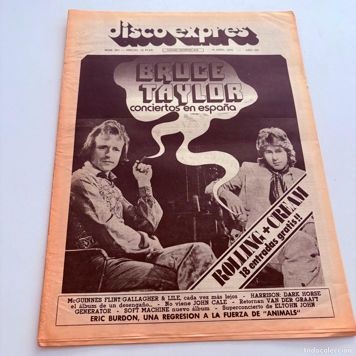 Revistas de m&uacute;sica: REVISTA PERIODICO DISCO EXPRES N&ordm; 320 TODD RUNDGREN UTOPIA