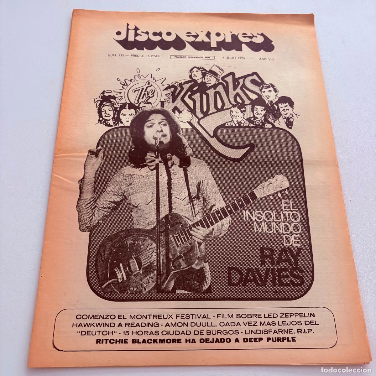 Revistas de m&uacute;sica: REVISTA PERIODICO DISCO EXPRES N&ordm; 332 THE KINKS