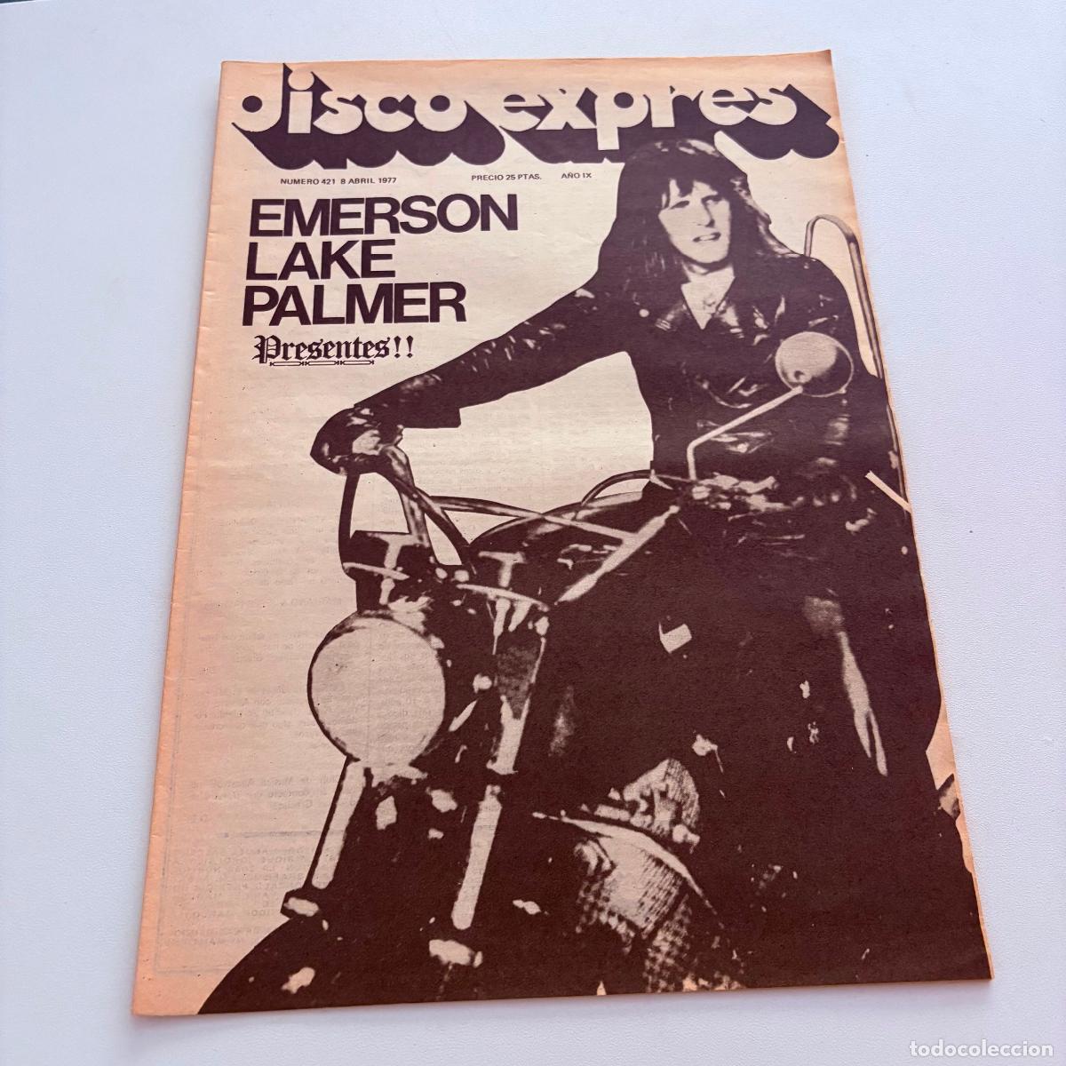 Revistas de m&uacute;sica: REVISTA PERIODICO DISCO EXPRES N&ordm; 421 EMERSON LAKE PALMER
