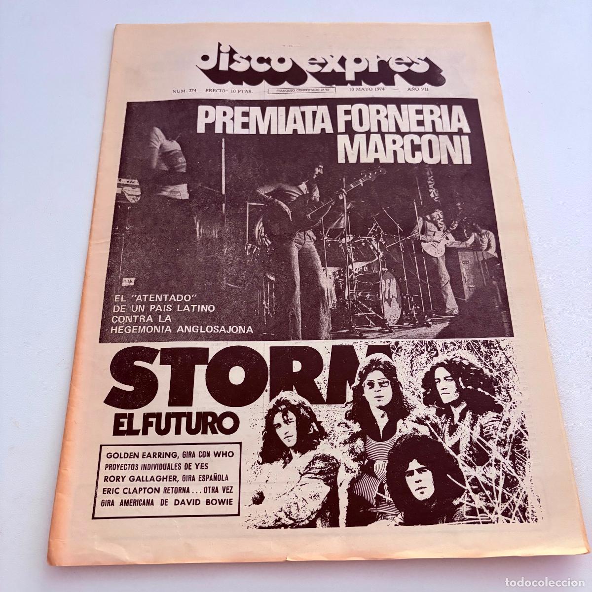 Revistas de m&uacute;sica: REVISTA PERIODICO DISCO EXPRES N&ordm; 274 STORM