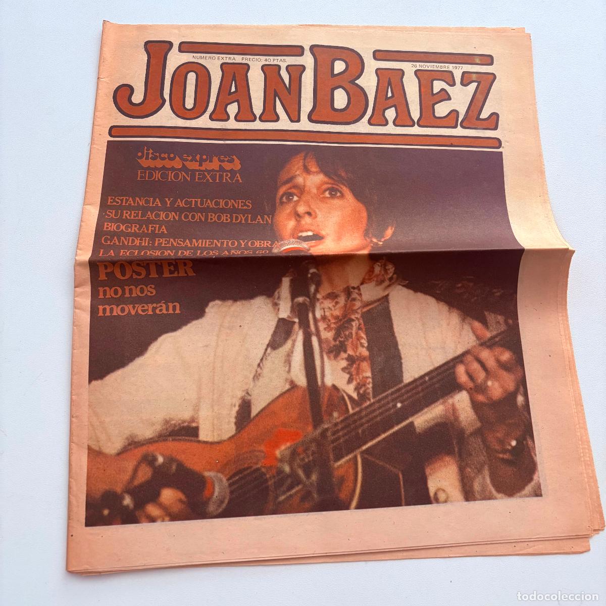 Revistas de m&uacute;sica: REVISTA PERIODICO DISCO EXPRES NUMERO EXTRA JOAN BAEZ