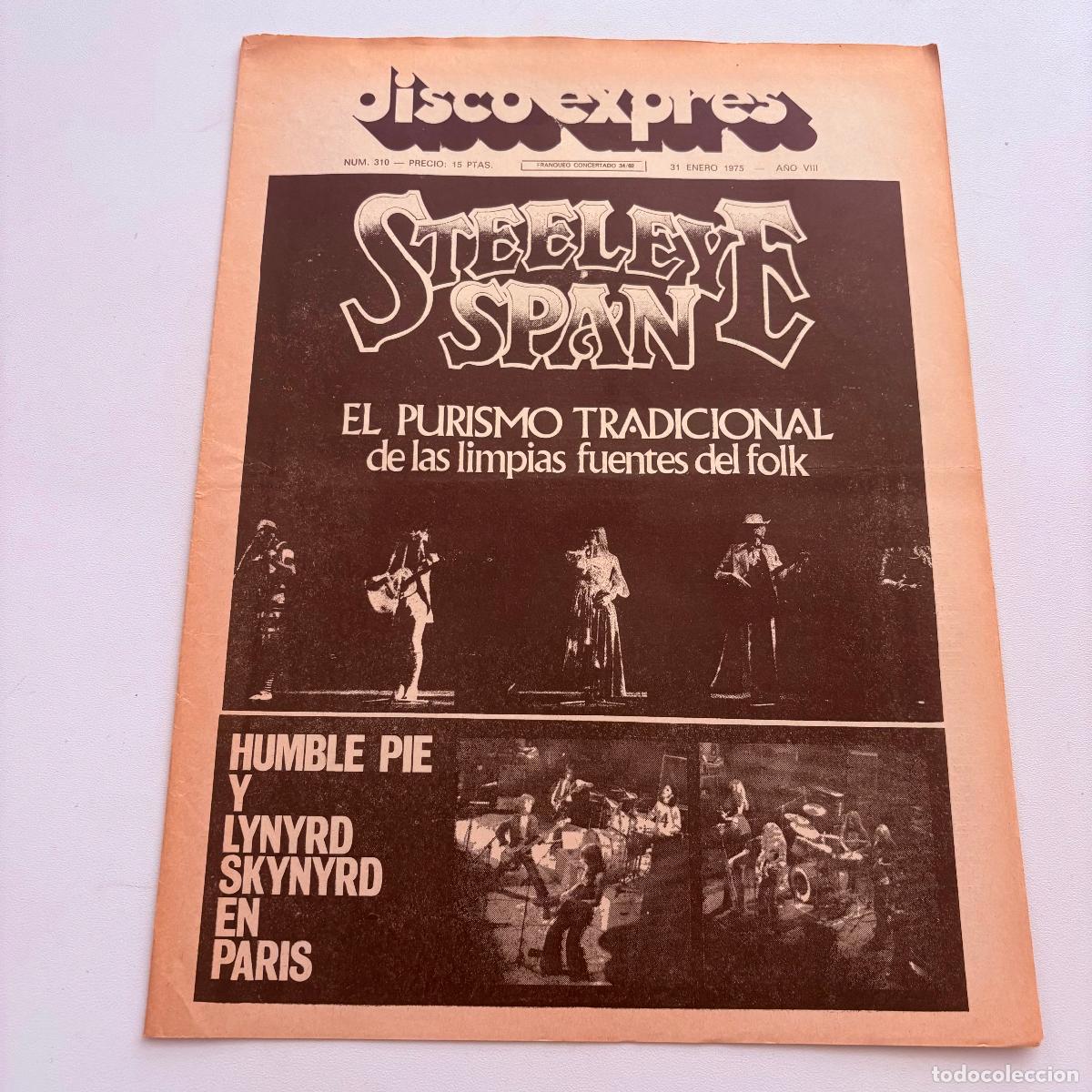 Revistas de m&uacute;sica: REVISTA PERIODICO DISCO EXPRES N&ordm; 310 STEELEYE SPAN
