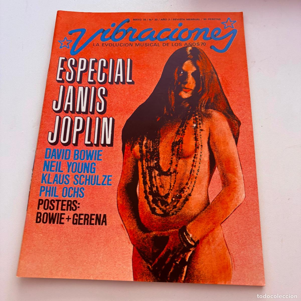 Revistas de m&uacute;sica: revista vibraciones n&ordm; 20 especial janis joplin SIN POSTER