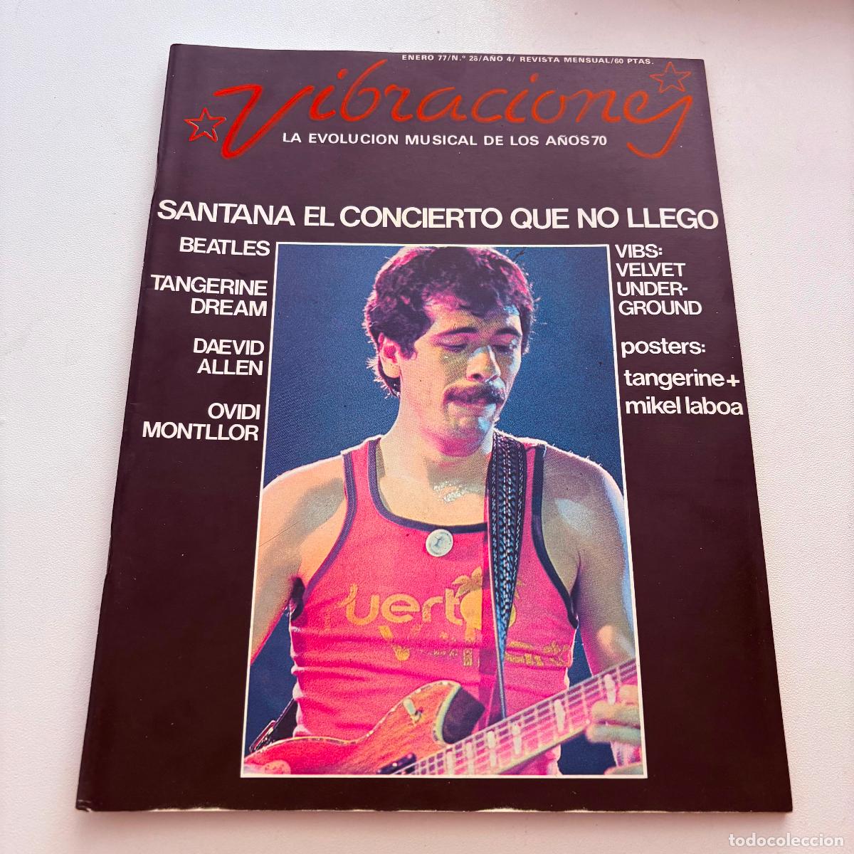 Revistas de m&uacute;sica: revista vibraciones n&ordm; 28 santana beatles velvet underground NO INCLUYE POSTER CENTRAL