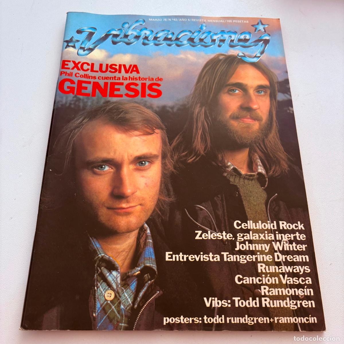 Revistas de m&uacute;sica: revista vibraciones n&ordm; 42 genesis ramoncin todd rundgren INCLUYE POSTER CENTRAL