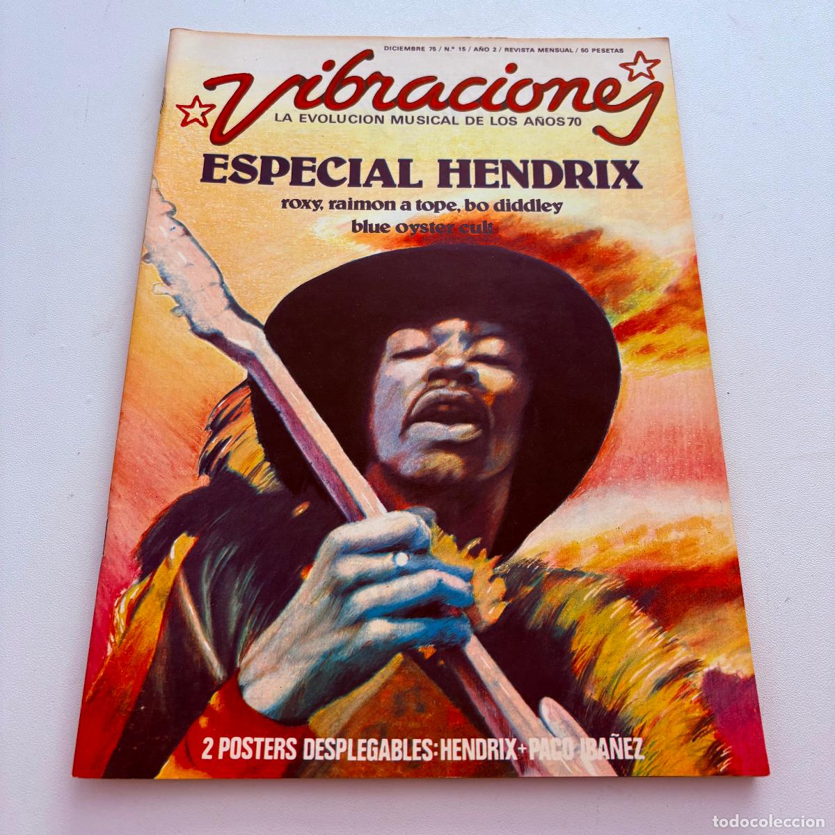 Revistas de m&uacute;sica: revista vibraciones n&ordm; 15 especial jimi hendrix NO INCLUYE POSTER CENTRAL