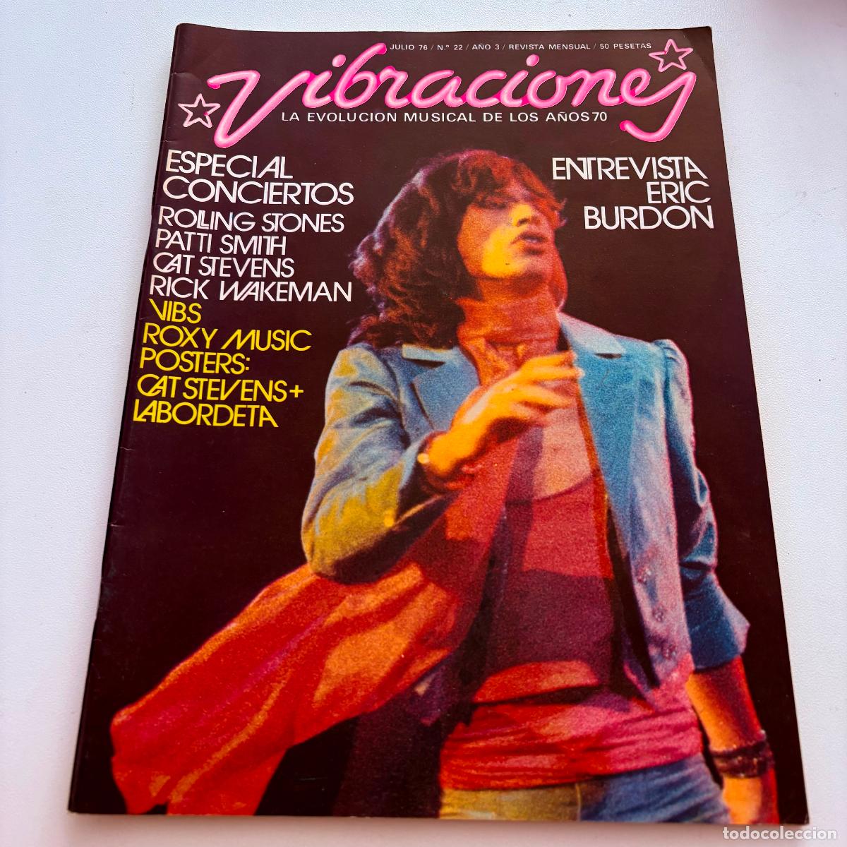 Revistas de m&uacute;sica: revista vibraciones n&ordm; 22 rolling stones NO INCLUYE POSTER CENTRAL