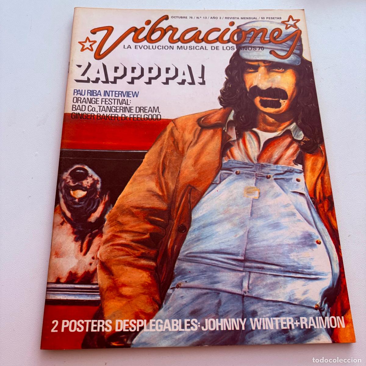 Revistas de m&uacute;sica: revista vibraciones n&ordm; 13 frank zappa NO INCLUYE POSTER CENTRAL