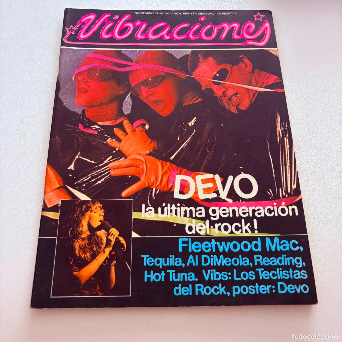 Revistas de m&uacute;sica: revista vibraciones n&ordm; 50 devo tequila INCLUYE POSTER CENTRAL