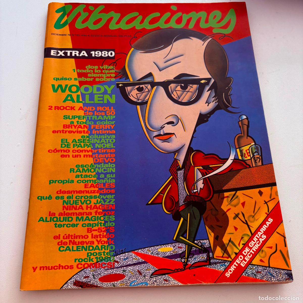 Revistas de m&uacute;sica: revista vibraciones n&ordm; 63 woody allen devo ramoncin COMPLETA con calendario