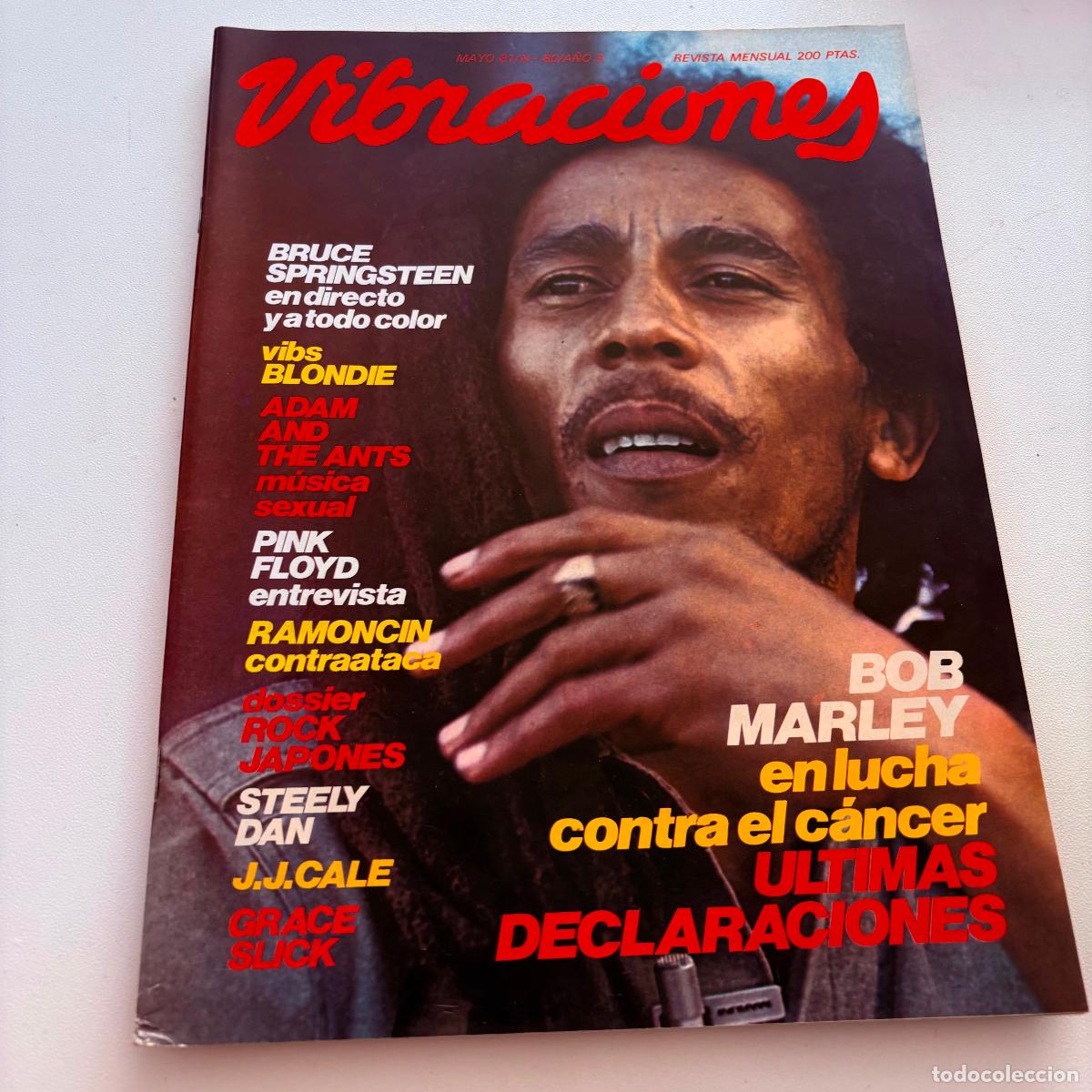 Revistas de m&uacute;sica: revista vibraciones n&ordm; 80 bruce springsteen bob marley pink floyd COMPLETA