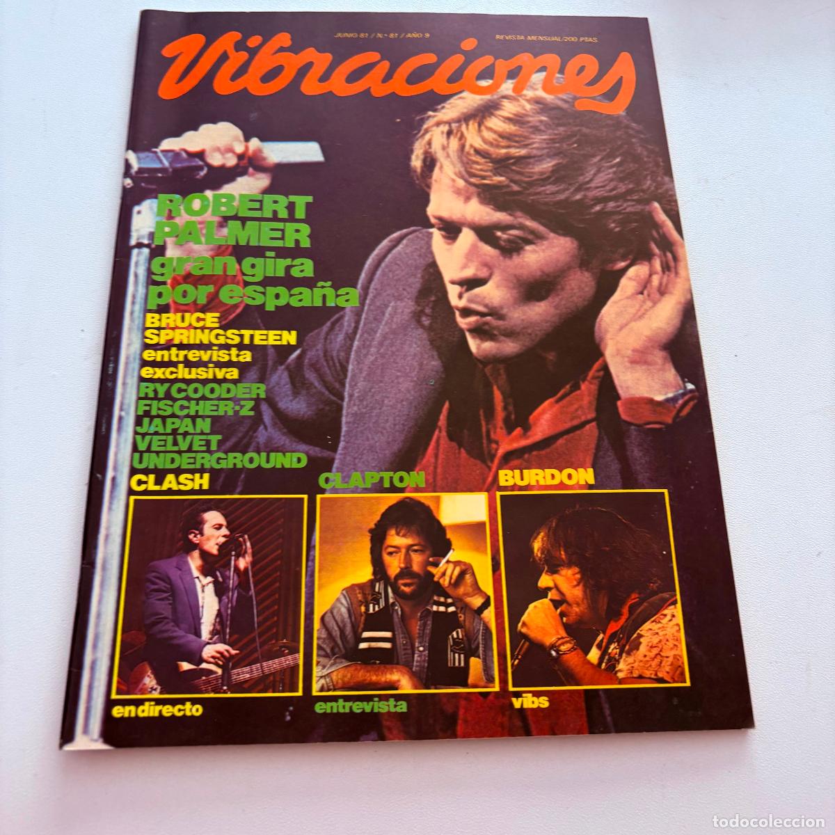 Revistas de m&uacute;sica: revista vibraciones n&ordm; 81 robert palmer bruce springsteen COMPLETA