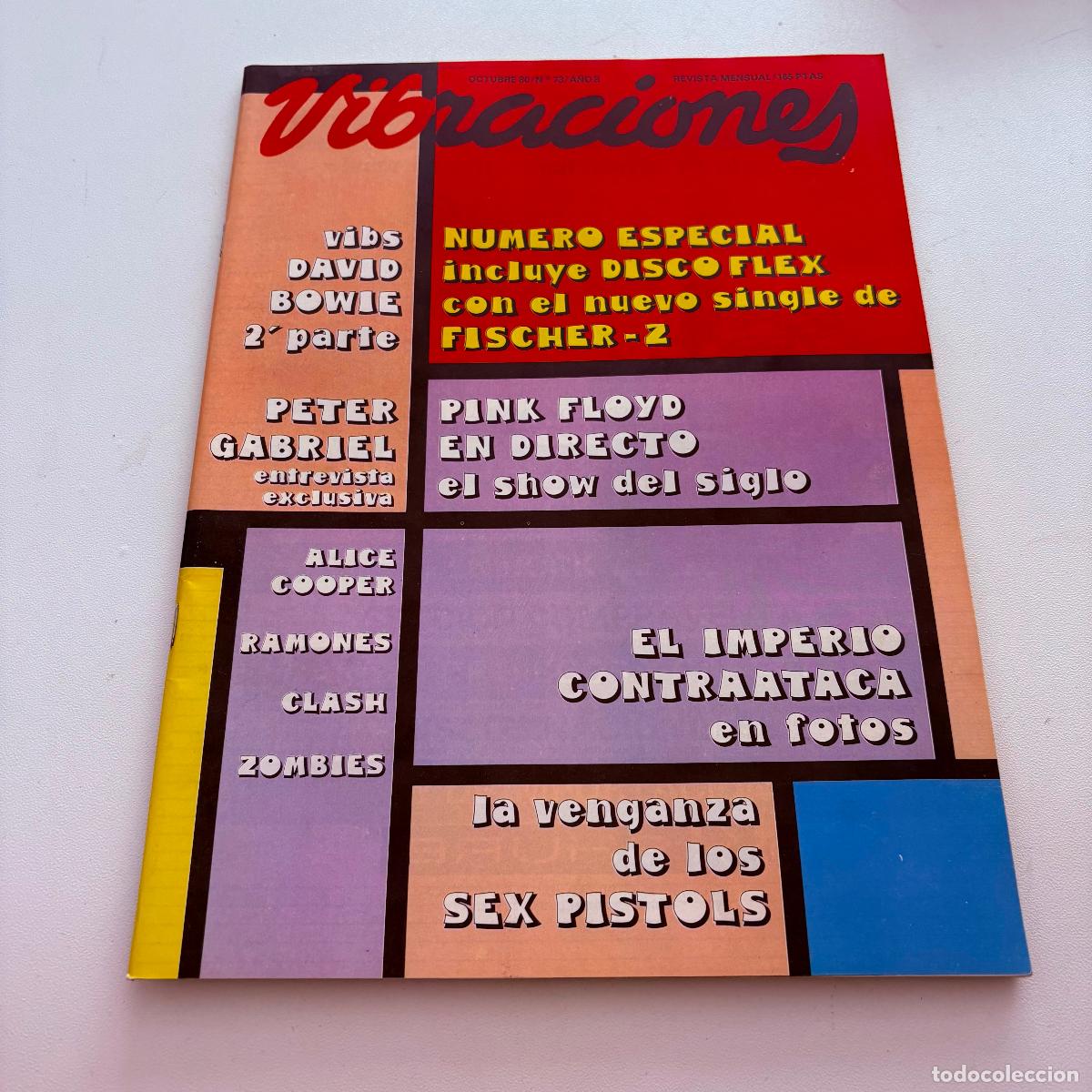 Revistas de m&uacute;sica: revista vibraciones n&ordm; 73 david bowie pink floyd el imperio contraataca ramones clash COMPLETA