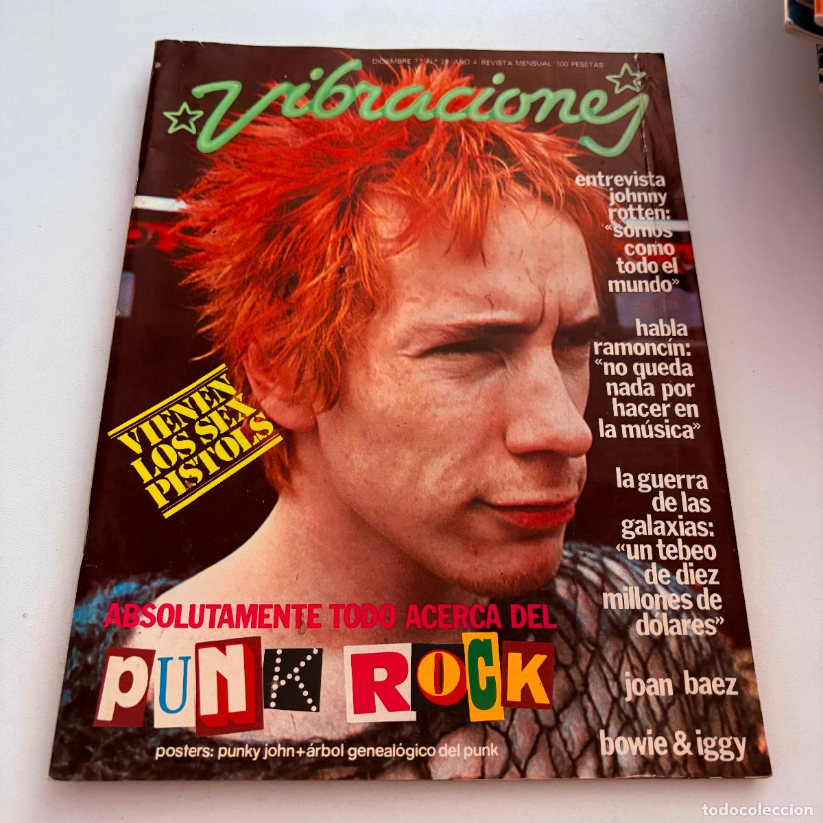Revistas de m&uacute;sica: revista vibraciones n&ordm; 39 sex pistols INCLUYE POSTER CENTRAL
