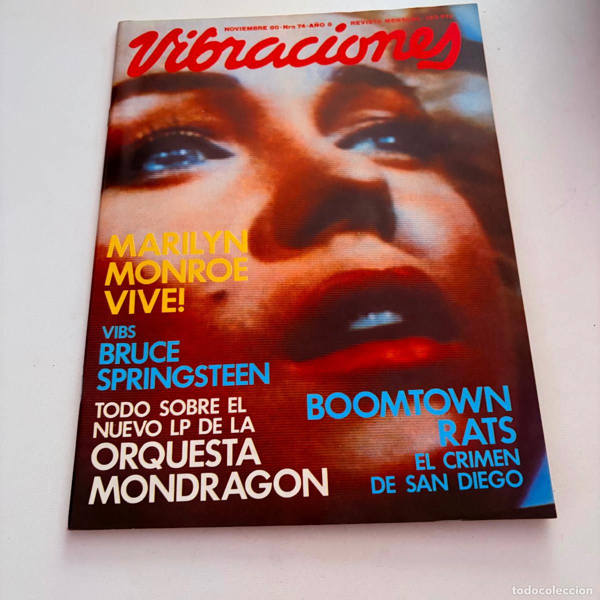 Revistas de m&uacute;sica: revista vibraciones n&ordm; 74 boomtown rats bruce springsteen COMPLETA