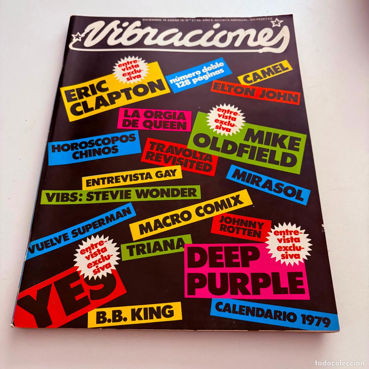 Revistas de m&uacute;sica: revista vibraciones n&ordm; 51-52 triana deep purple CON POSTERS CENTRALES