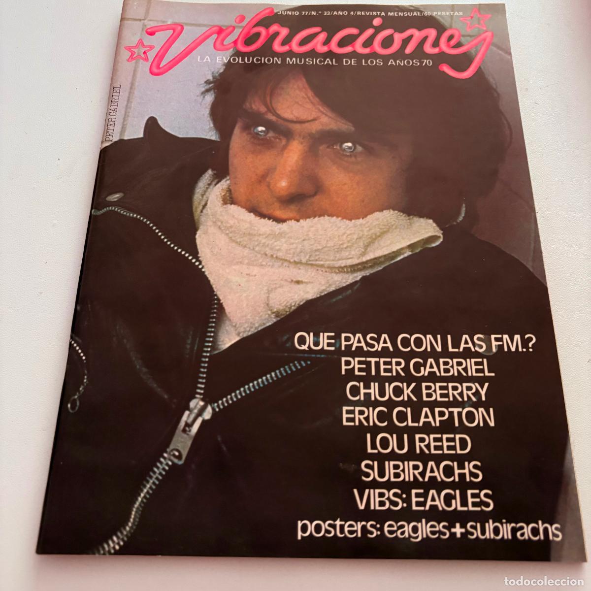 Revistas de m&uacute;sica: revista vibraciones n&ordm; 33 lou reed eagles INCLUYE POSTER CENTRAL