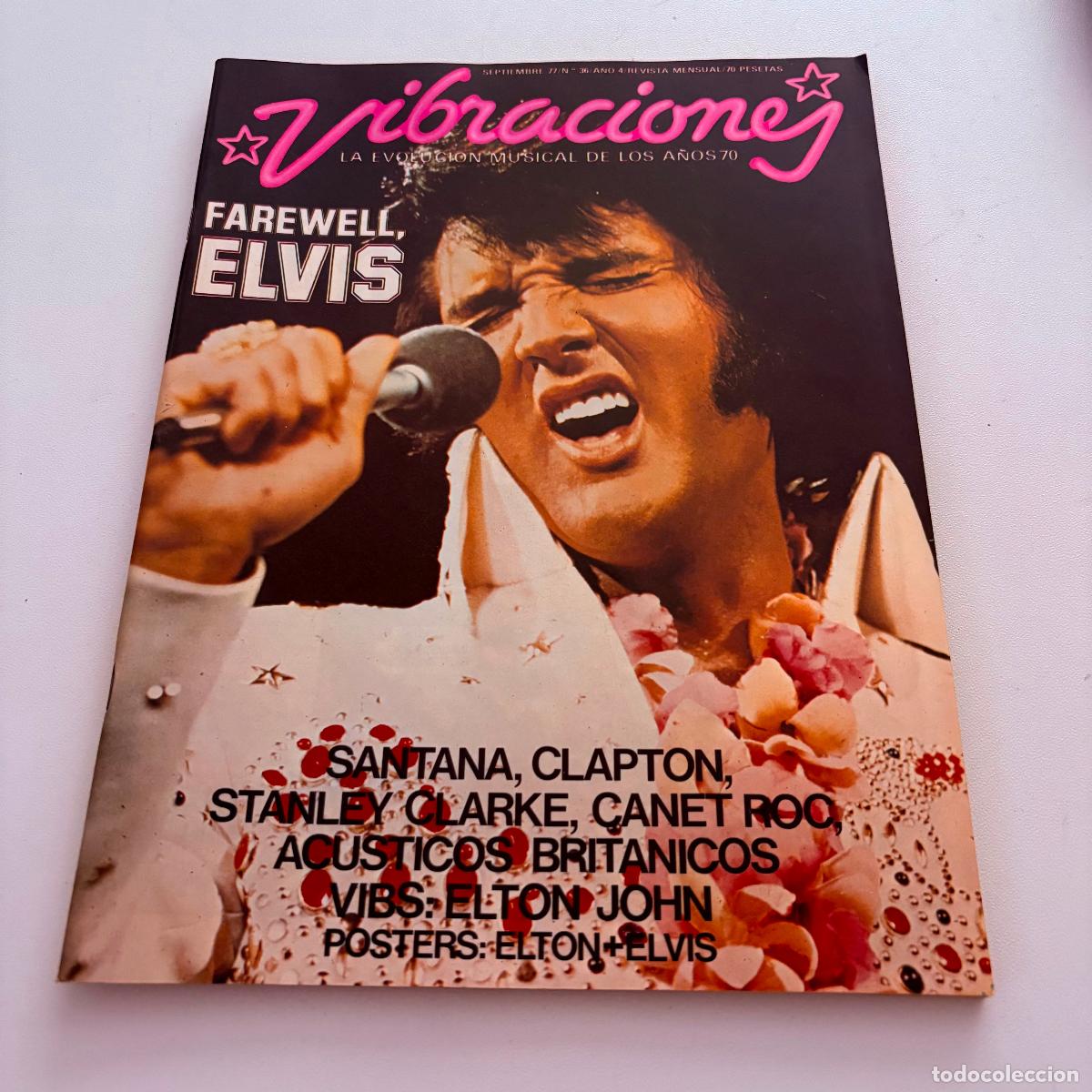 Revistas de m&uacute;sica: revista vibraciones n&ordm; 36 elvis santana canet roc INCLUYE POSTER CENTRAL